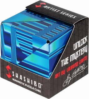 SHASHIBO Shape Shifting Box - STEM Magnetic Fidget Cube That Transforms Into Over 70 Shapes, Download Fun in Motion Toys Mobile App (Blue Crystal)