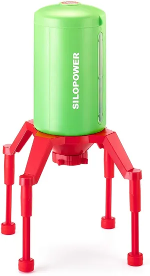 SIKU 5602, SILOPOWER Vertical silo, Plastic, Green/Red, Flexible Adjustment of The Clearance Height, for Models from 1:32 to 1:87 in Scale