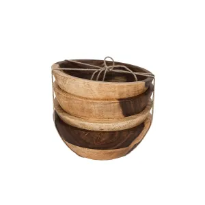 SILAS SHEESHAM WOOD BOWLS, SET OF 4 (MIN 2)