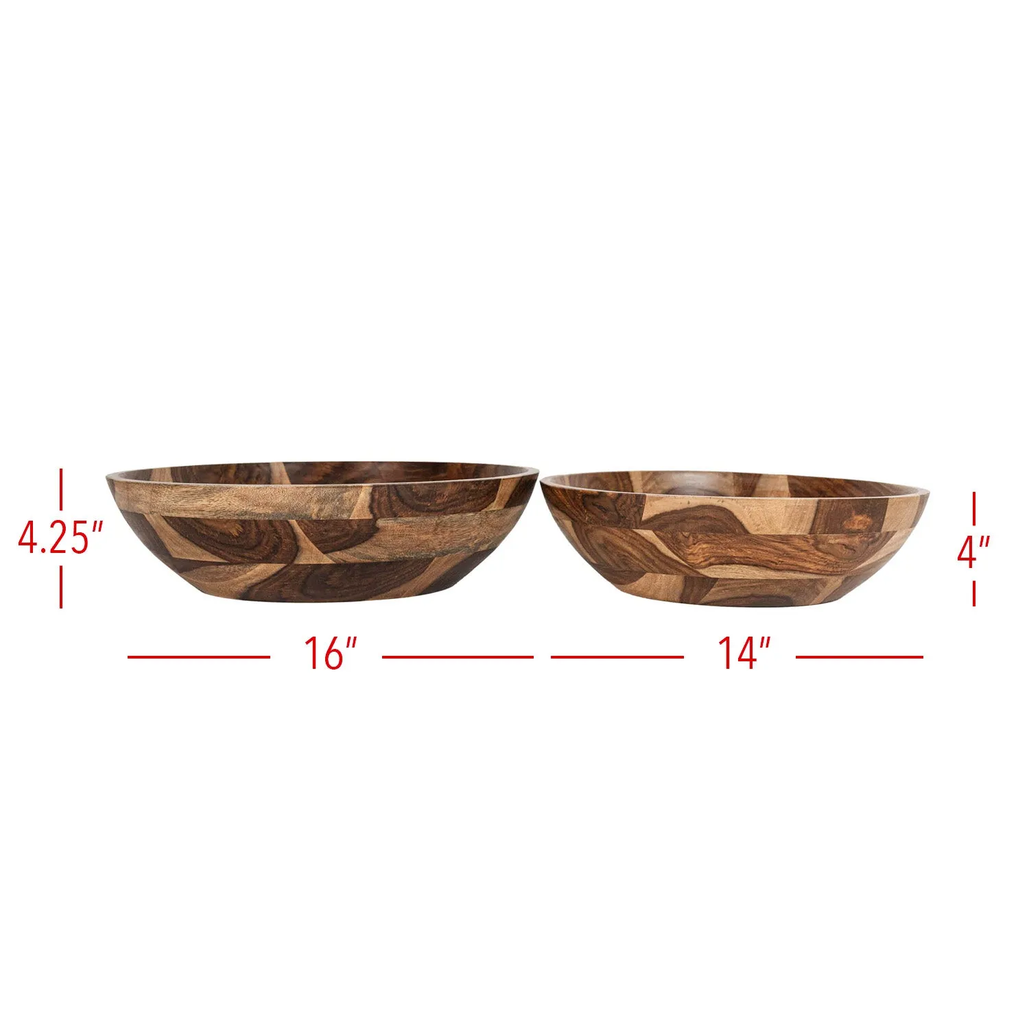 SILAS SHEESHAM WOOD SERVING BOWLS, SET OF 2 (MIN 1)