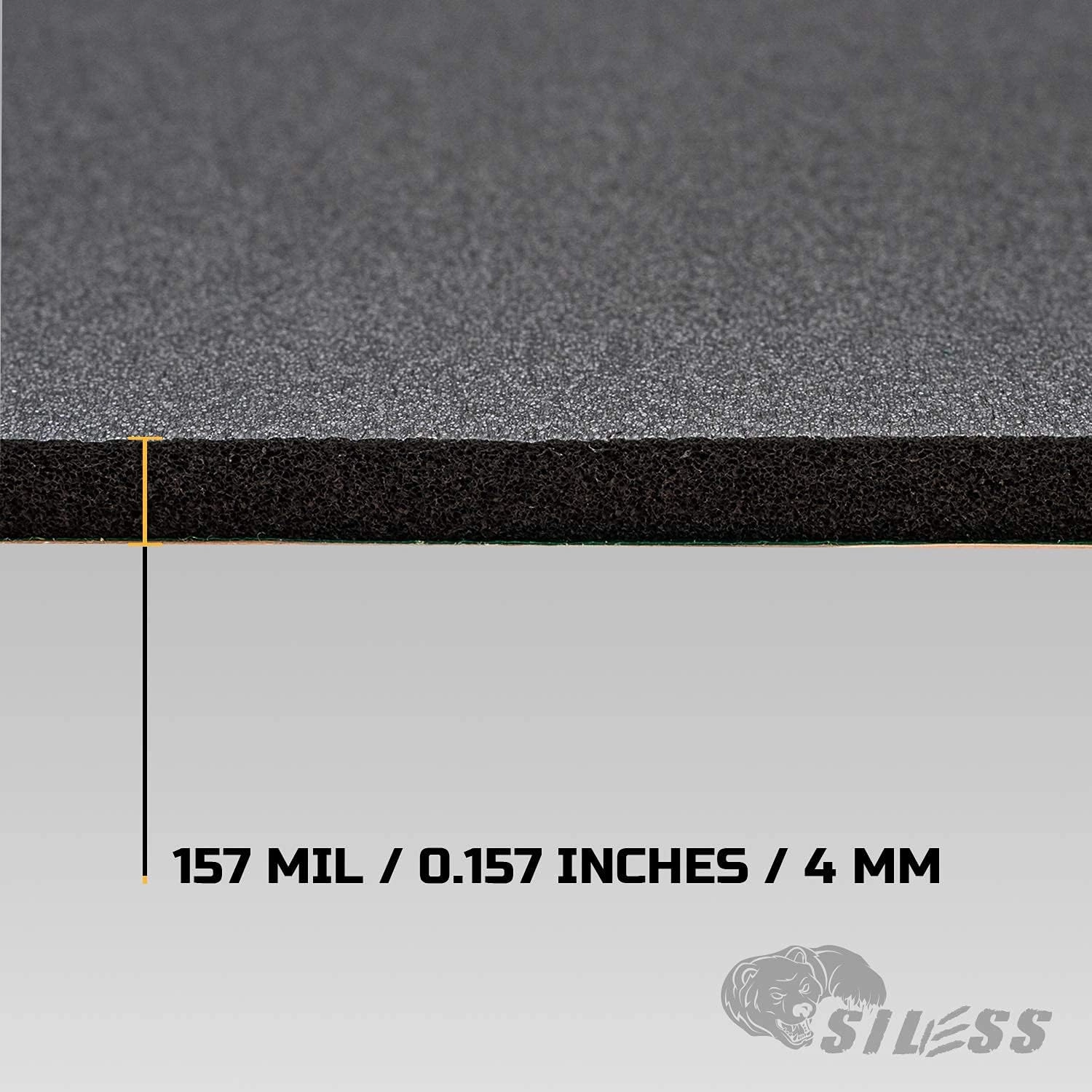 Siless Liner 157 (4 mm) mil 36 sqft Car Sound Deadening Closed Cell Foam & Heat Insulation mat - PE Foam Sound Deadener Material & Heat Barrier