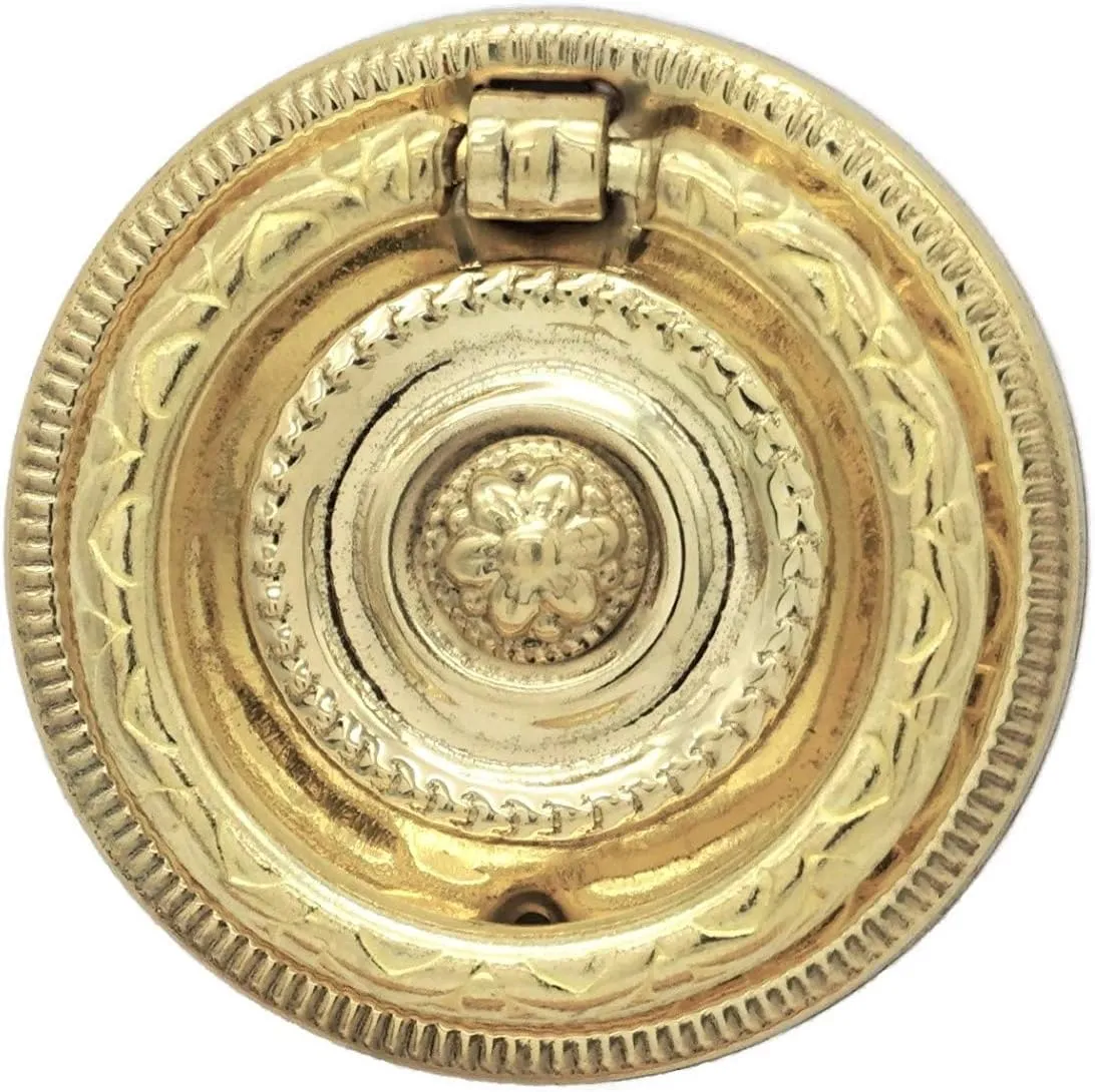 Single Post Drawer Pull Sheraton Hepplewhite Drawer Pull Furniture Pull Cabinet Drawer Pull - Colonial Revival Furniture Drawer Pull - 2" - Made of Brass - Excellent Replica of an Antique Original