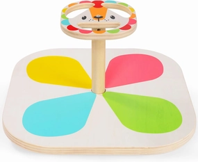 Sit and Spin Wooden Spinner Seat, Bigger Size(21.3 Inch) Classic Durable Seated Spinning Activity Toy for Toddlers & Kids All Ages