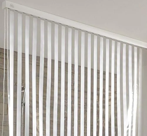 Slim Shower Roller Blind 20.9 X 94.5in [53 X 240cm] (White/Clear), Corner Cartridge is Required