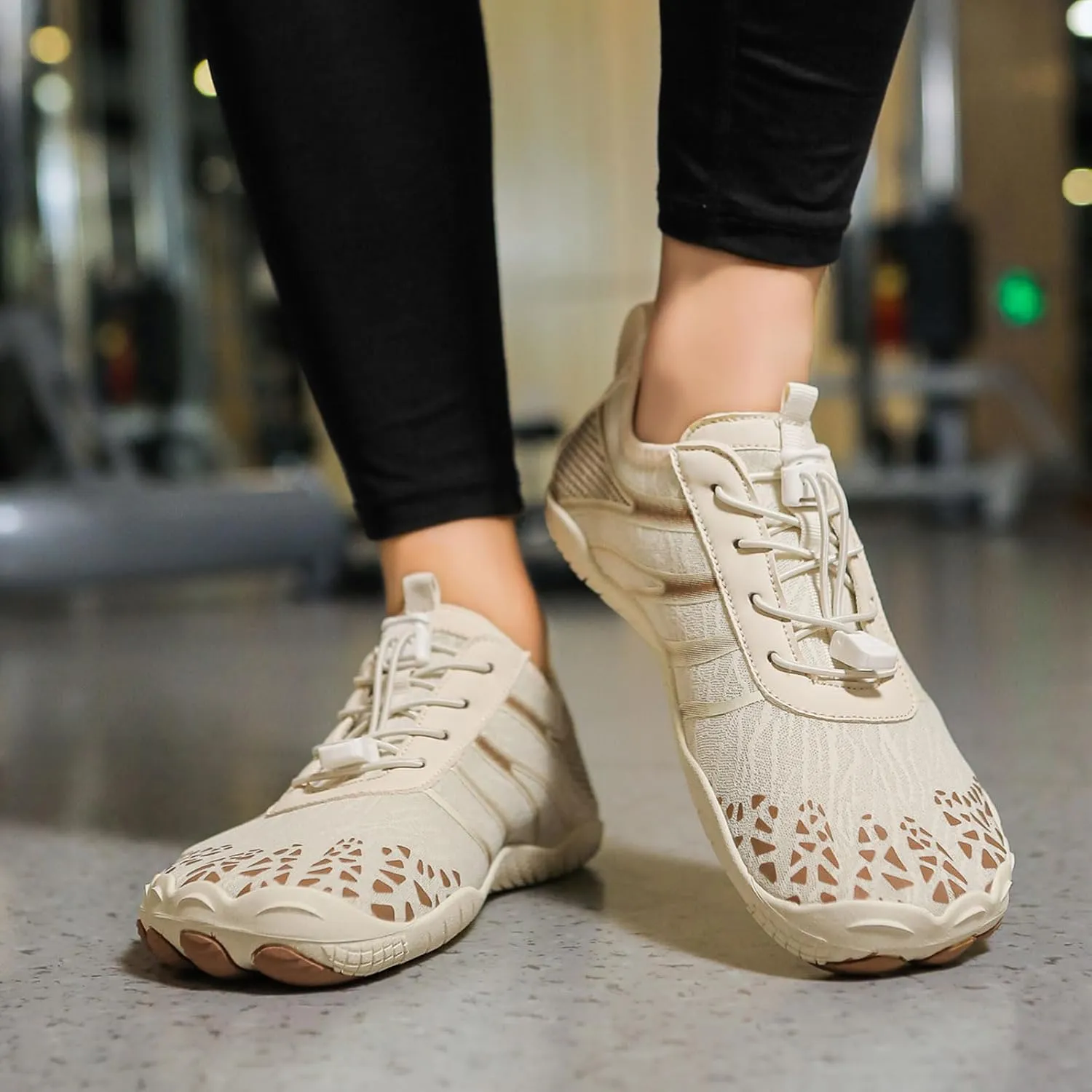 Smoneyful Hiking Footwear Barefoot Shoes Women, Breathable Non Slip, Wide Toe Water Hike, Neuropathy Grounded Comfort Wear