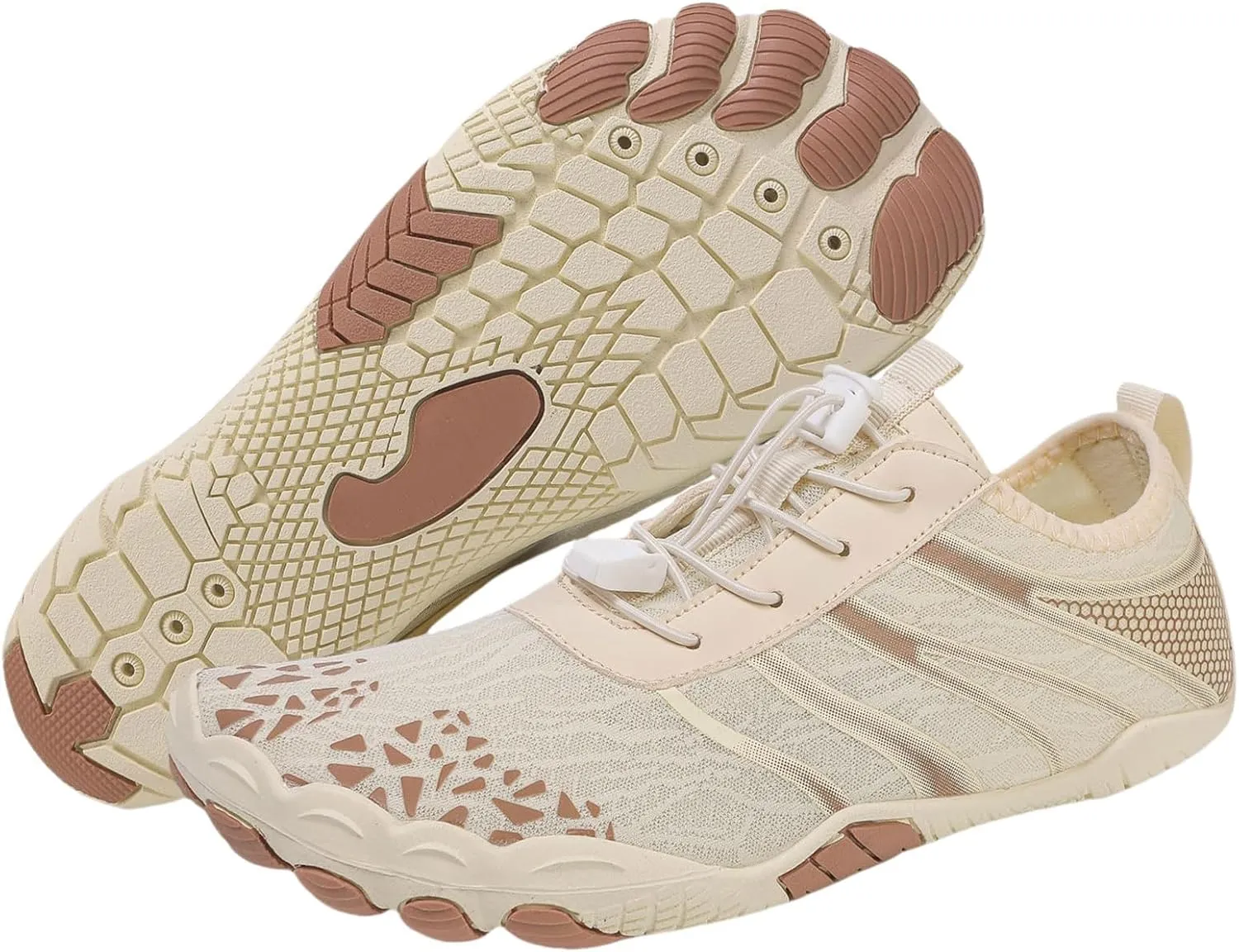 Smoneyful Hiking Footwear Barefoot Shoes Women, Breathable Non Slip, Wide Toe Water Hike, Neuropathy Grounded Comfort Wear