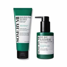 SOME BY MI Bye Bye Blackhead 30 Days Miracle Green Tea Tox Bubble Cleanser   AHA BHA PHA 30 Days Miracle Acne Clear Foam