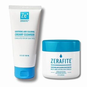 Soothing and Calming Moisturizing Essentials, Creamy Cleanser   Face Moisturizer For Dry and Sensitive Skin DUO