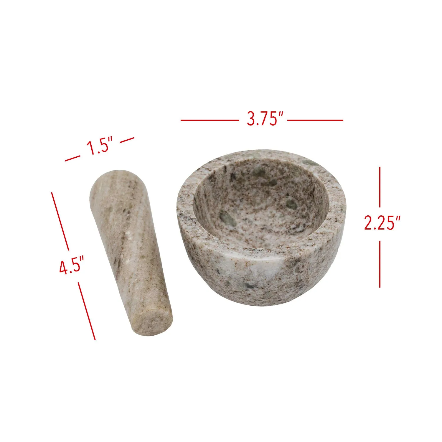 SOREN BEIGE MARBLE MORTAR AND PESTLE, SET OF 2 (MIN 2)