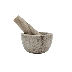 SOREN BEIGE MARBLE MORTAR AND PESTLE, SET OF 2 (MIN 2)