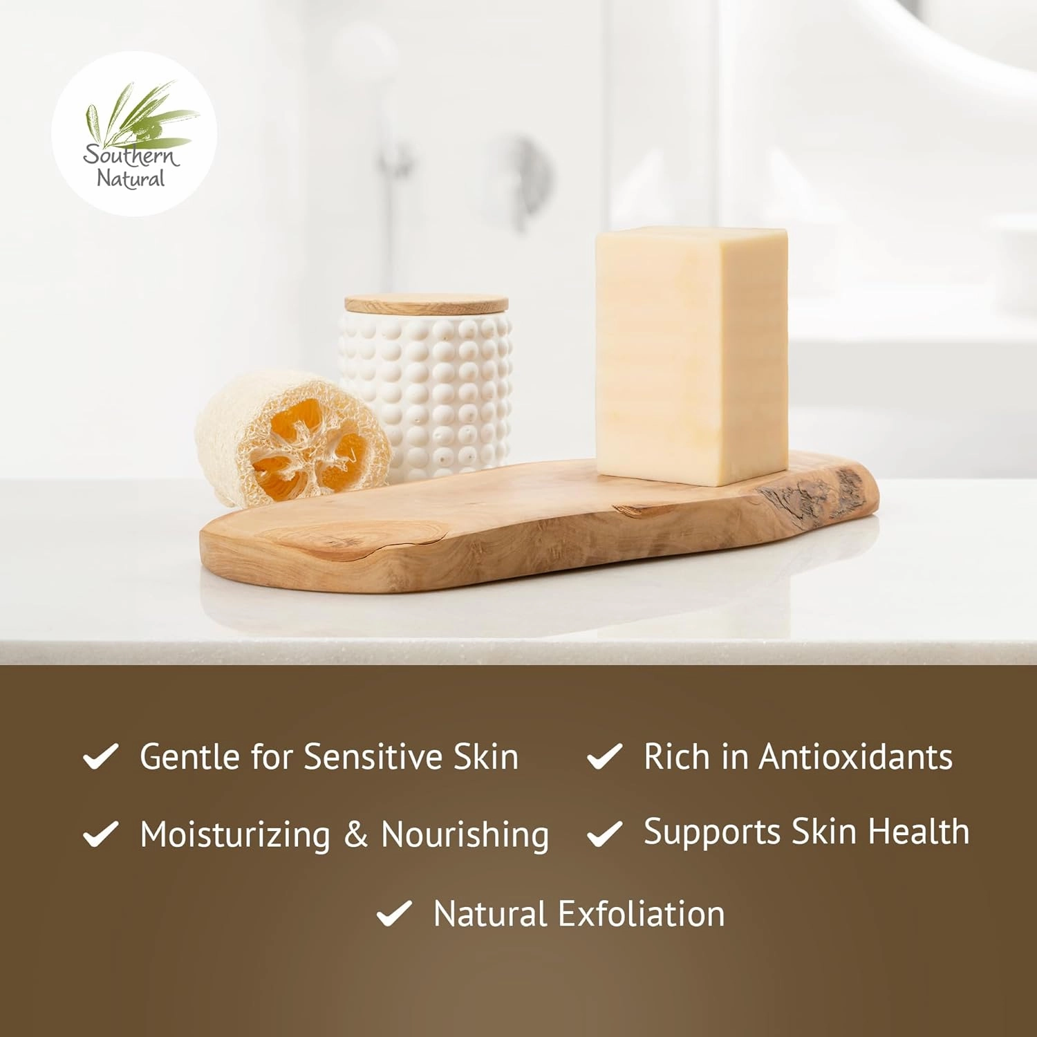 Southern Natural Goat Milk Soap Bar (Variety 3 Pack) Dead Sea Mud & Charcoal, Patchouli, Eucalyptus Grove - For Dry Sensitive Skin. Great For Face and Body.(Each Bar 4-4.5 oz)