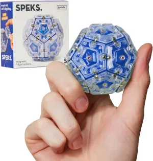 Speks Geode Magnetic Fidget Toy | Sensory Desk Toy for Adults & Teens 14  | Stress Relief Gift | Sphere, Cobalt