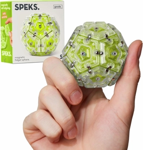 Speks Geode Magnetic Fidget Toy | Sensory Desk Toy for Adults & Teens 14  | Stress Relief Gift | Sphere, Peridot