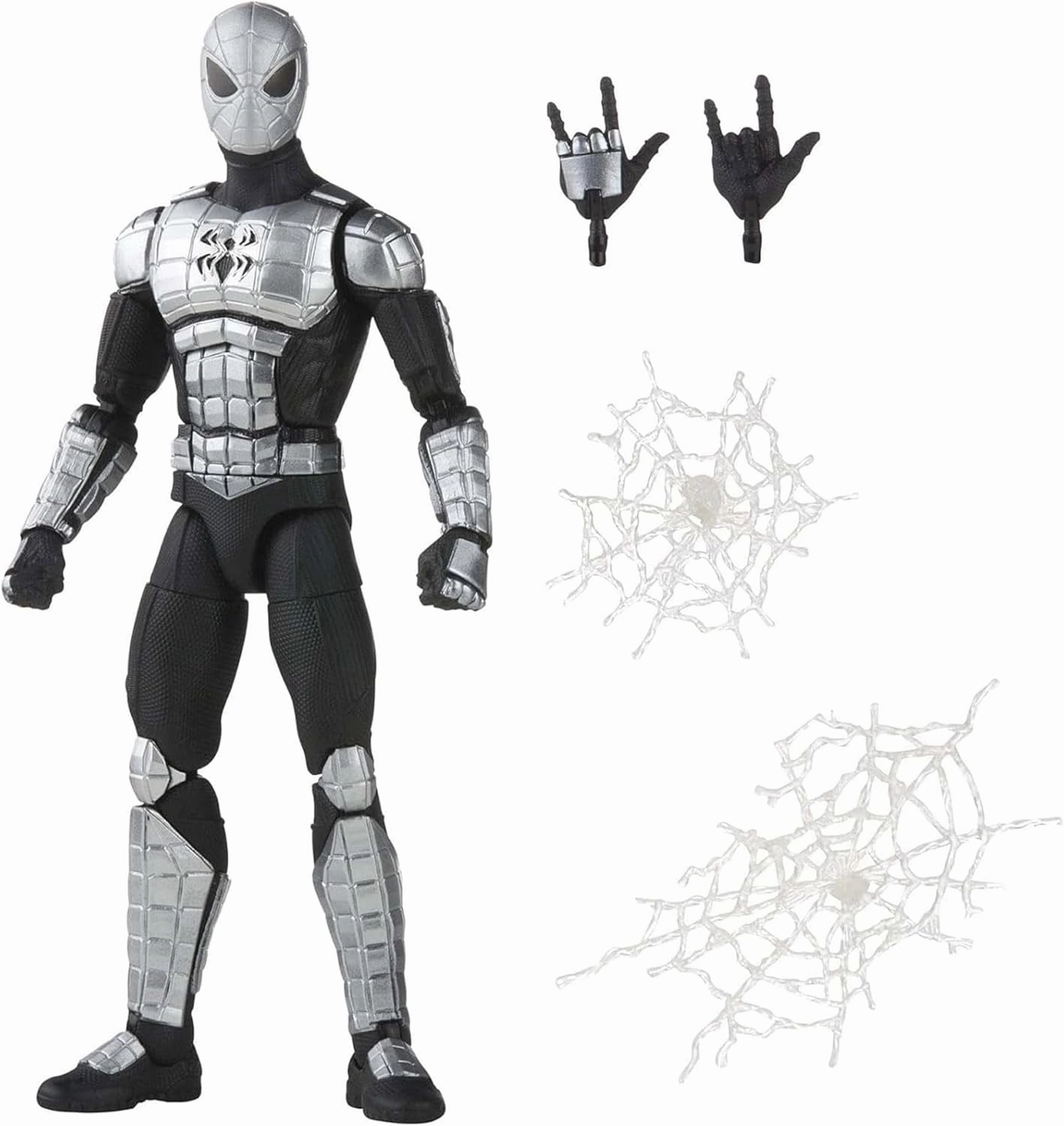 Spider-Man Marvel Legends Series 6-inch Spider-Armor Mk I Action Figure Toy, Includes 4 Accessories: 2 Alternate Hands and 2 Web FX