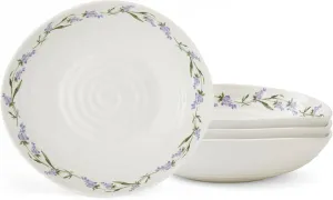 Spode Lavandula 9.5" Pasta Bowl (Set of 4) | Made from Porcelain | Sophie Conran Collection | Microwave and Dishwasher Safe | For Serving Soup, Salad, or Pasta Bowls | Home & Dining Essential