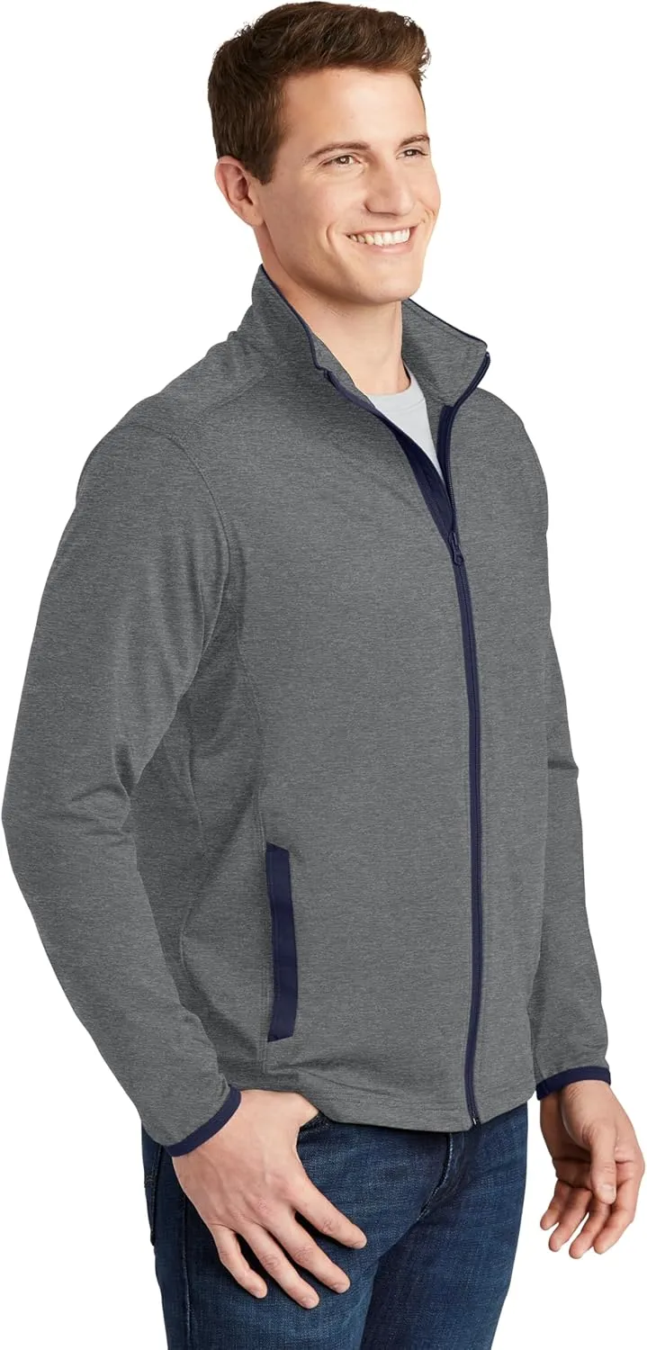 SPORT-TEK Sport-Wick Stretch Contrast Full-Zip Jacket ST853
