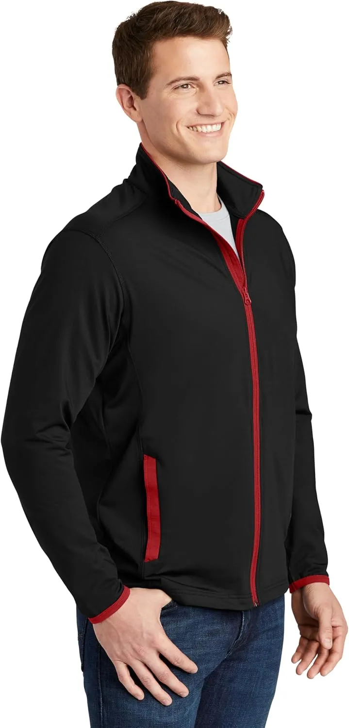 SPORT-TEK Sport-Wick Stretch Contrast Full-Zip Jacket ST853