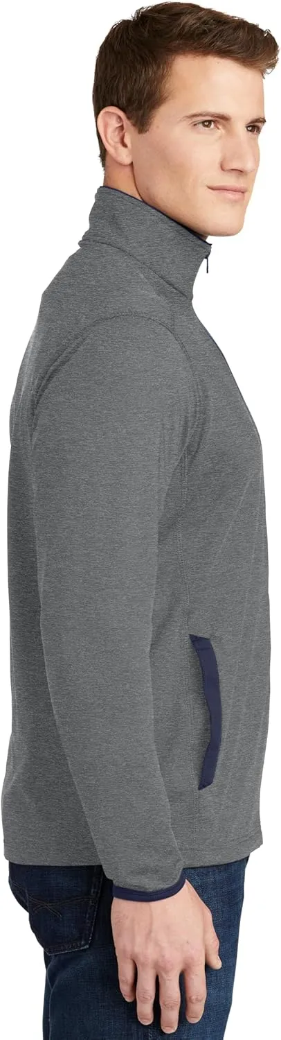 SPORT-TEK Sport-Wick Stretch Contrast Full-Zip Jacket ST853
