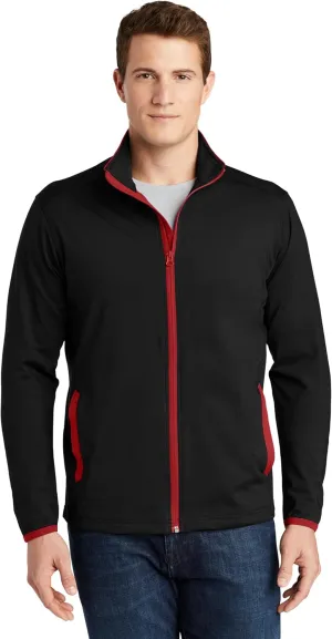 SPORT-TEK Sport-Wick Stretch Contrast Full-Zip Jacket ST853