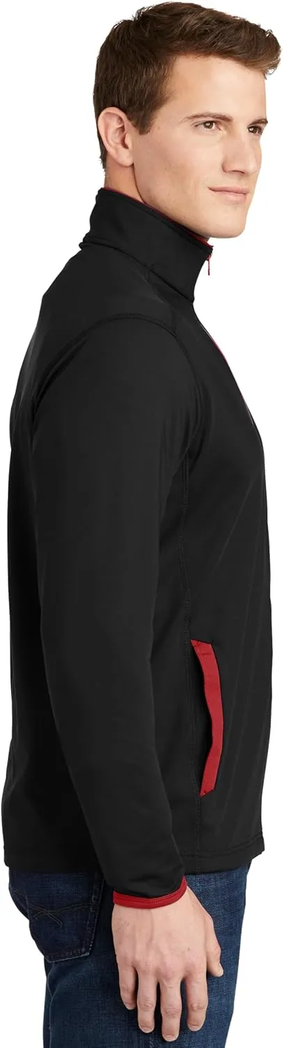 SPORT-TEK Sport-Wick Stretch Contrast Full-Zip Jacket ST853