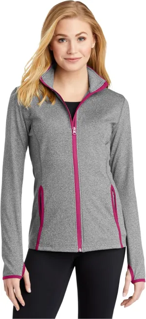 SPORT-TEK Women's Sport-Wick Stretch Contrast Full-Zip Jacket LST853