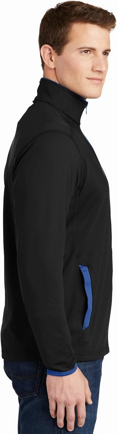 SPORT-TEK Sport-Wick Stretch Contrast Full-Zip Jacket ST853