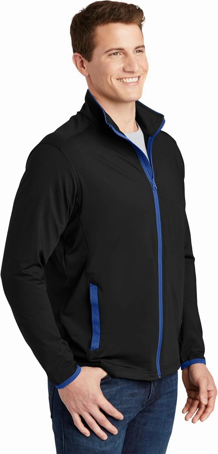 SPORT-TEK Sport-Wick Stretch Contrast Full-Zip Jacket ST853