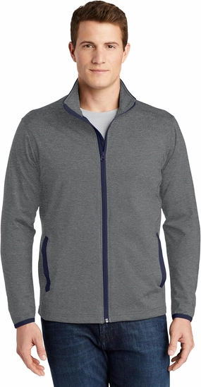 SPORT-TEK Sport-Wick Stretch Contrast Full-Zip Jacket ST853