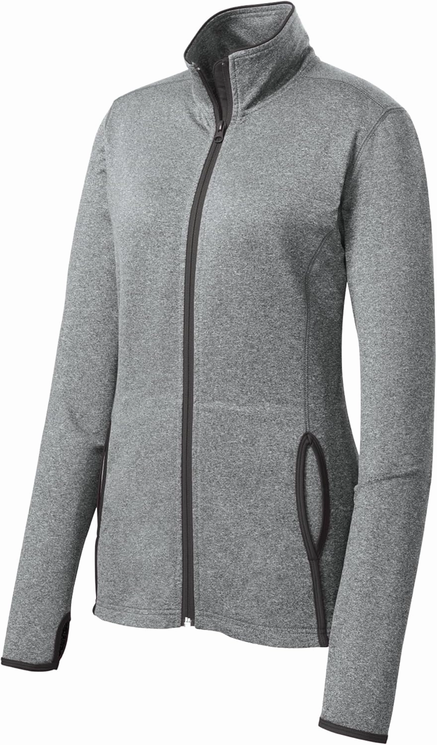 SPORT-TEK Women's Sport-Wick Stretch Contrast Full-Zip Jacket LST853