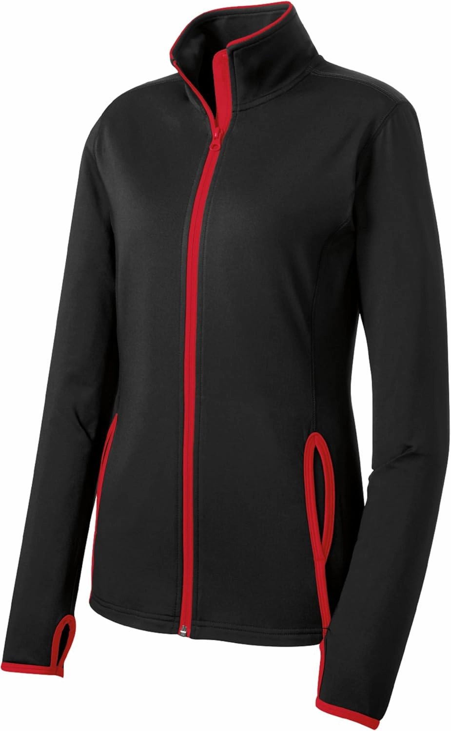 SPORT-TEK Women's Sport-Wick Stretch Contrast Full-Zip Jacket LST853