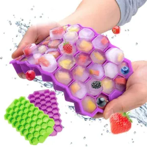 Stackable Silicone Ice Cube Tray With Mold Easy Release (Multicolours)