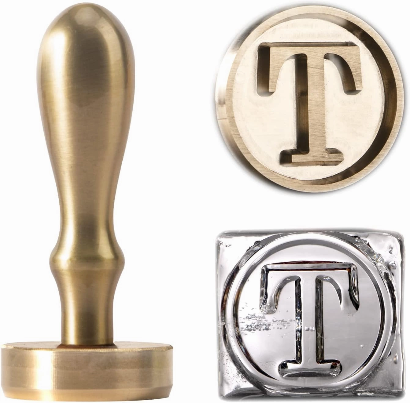 STAMTECH Custom Ice Cube Stamp - Custom Ice Stamp with Metal Handle Create Unique Ice Branding Stamp Design Perfect for Parties Events Everyday Drinks 1 inch