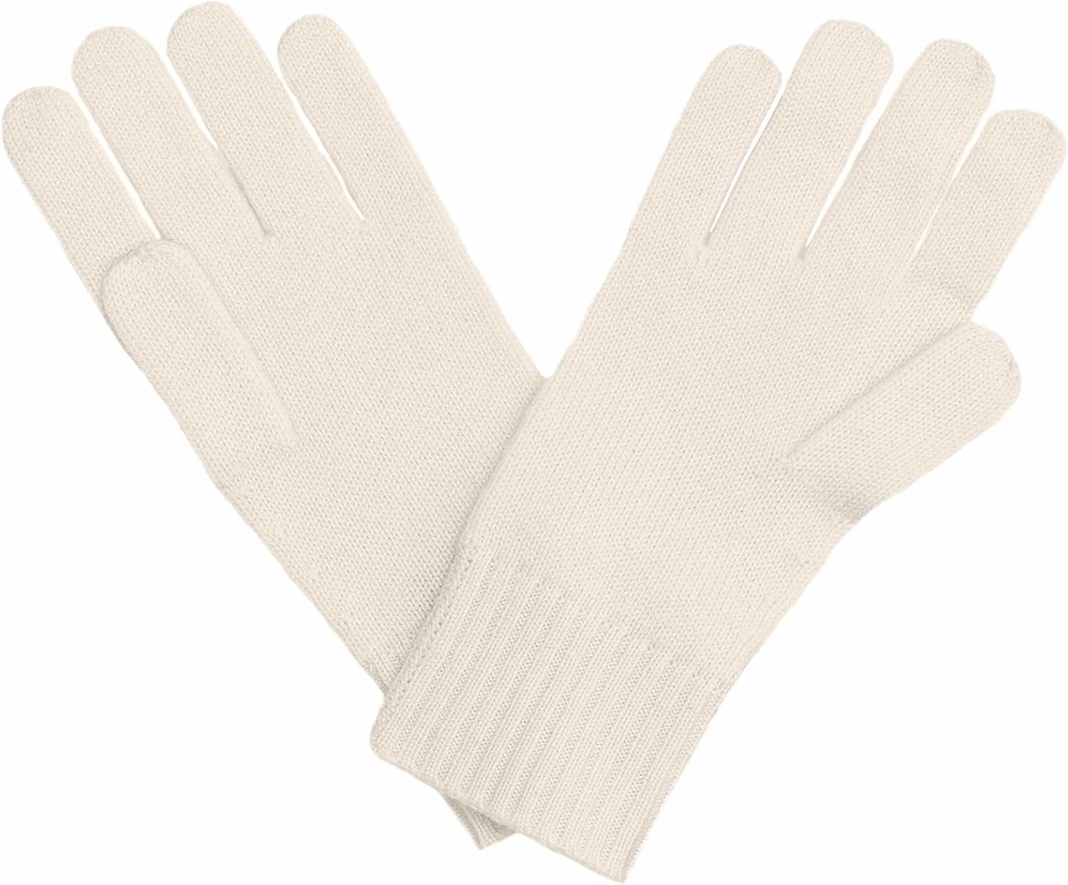 State Cashmere Classic Jersey Knit Gloves 100% Pure Cashmere Ribbed Cuffs
