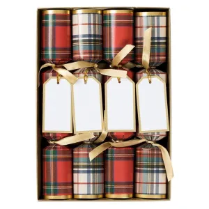 Stewart Tartan Celebration Christmas Crackers - 8 Per Box