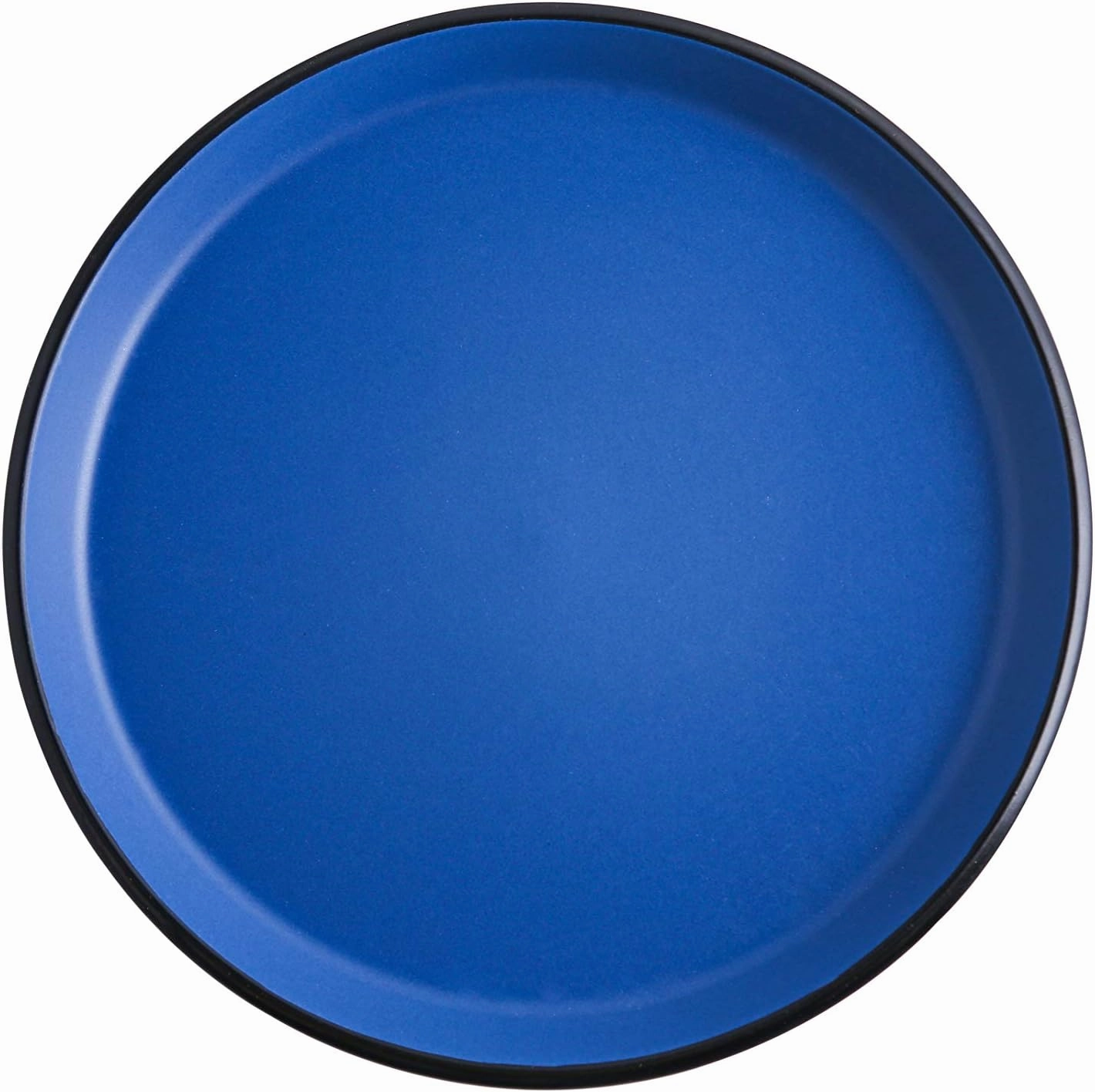 Stone Lain Albie Stoneware 32-Piece Modern Dinnerware Set, Kitchen Plates and Bowls Sets, Dish Set for 8, Blue and Black