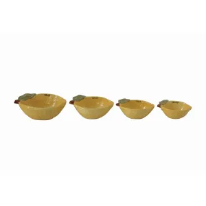 Stoneware Lemon Measuring Cups - Set of 4