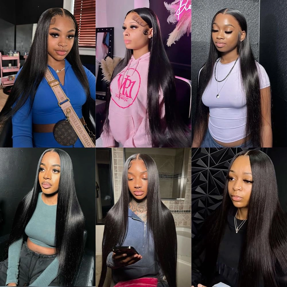 Straight Clip in Hair Extensions Real Human Hair 8Pcs Remy Human Hair Clip ins for Women, Natural Soft Silk Straight Human Hair 120g 20inch #1B Natural Black