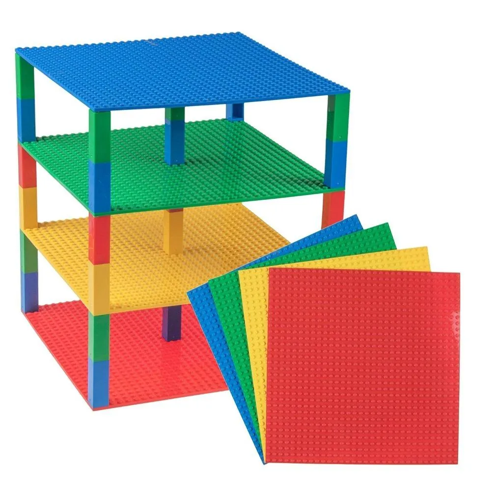 Strictly Briks Brik Tower - 10" x 10" - 4 Pack - Basic Colors