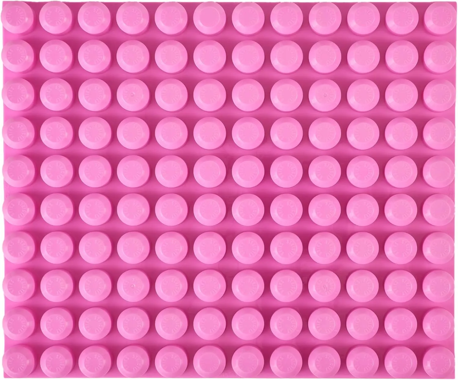 Strictly Briks Toy Building Block, Beginner Bricks Stackable Baseplates, Large Pegs for Babies and Toddlers, 100% Compatible with All Major Brands, Pink, 1 Piece, 12.5 x 15 Inches