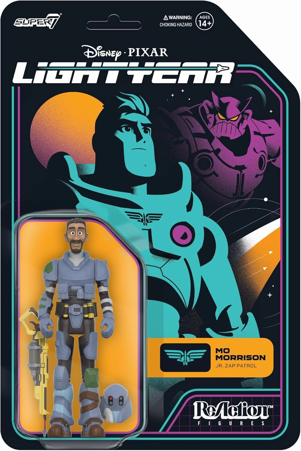 Super7 Disney Pixar Lightyear Mo Morrison - 3.75" Disney Action Figure with Accessory Classic Disney Collectibles and Retro Toys