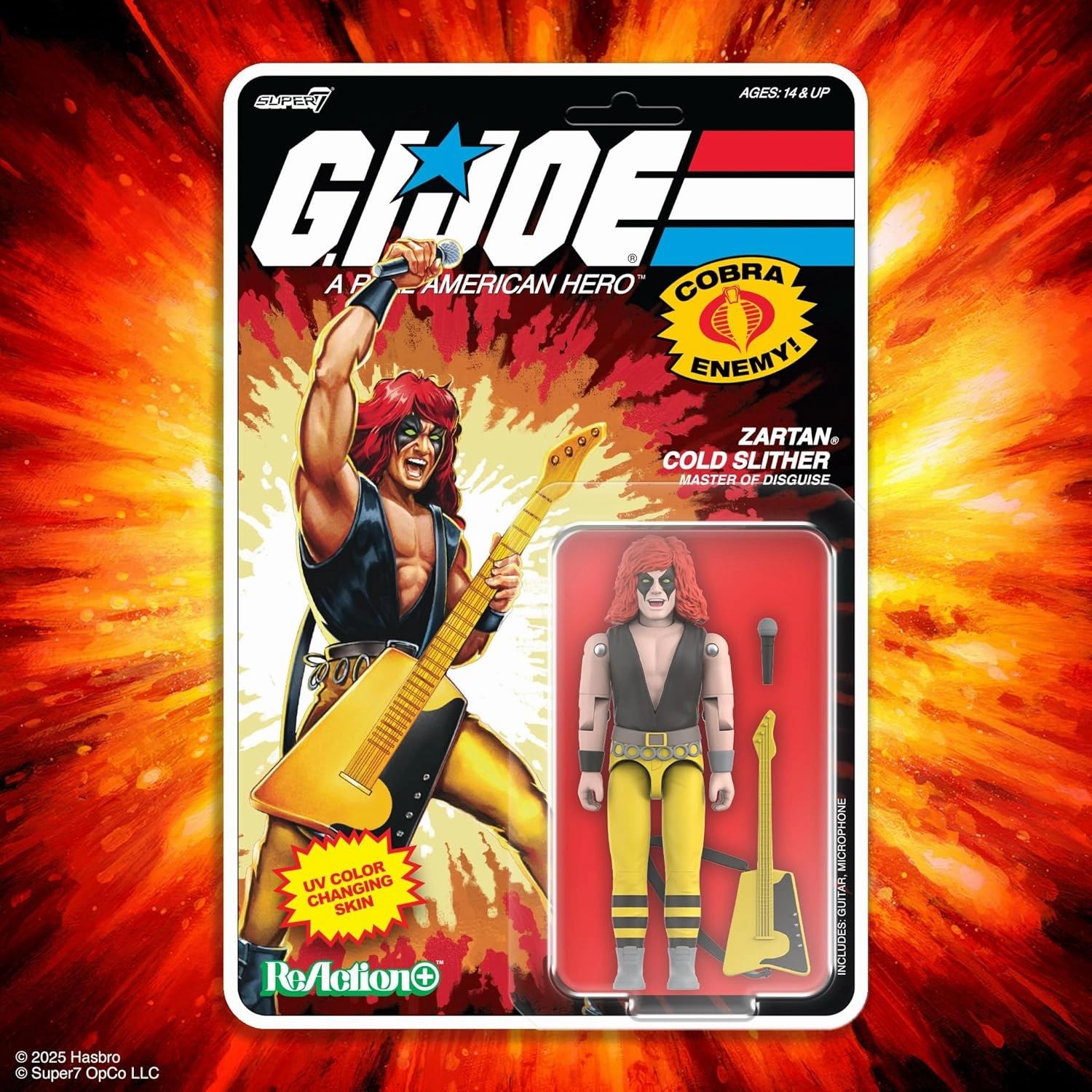 Super7 Reaction  G.I. Joe Zartan Cold Slither (Cartoon) - 3.75" G.I. Joe Action Figure with Accessories Classic Cartoon Collectibles and Retro Toys