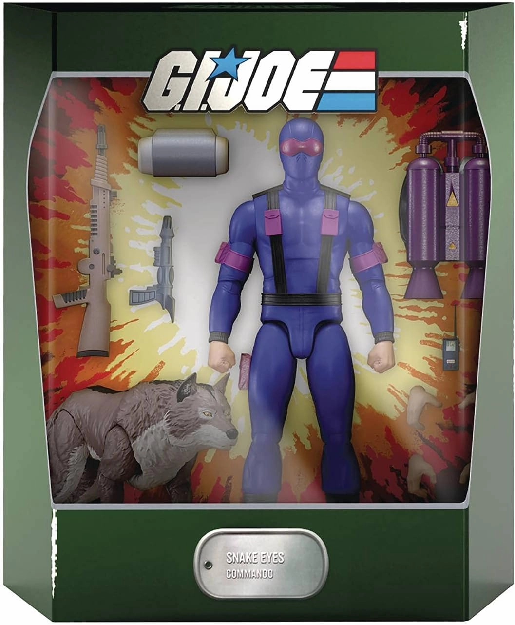 Super7 ULTIMATES! G.I. Joe Snake Eyes (Real American Hero) - 7" G.I. Joe Action Figure with Accessories Classic Cartoon Collectibles and Retro Toys
