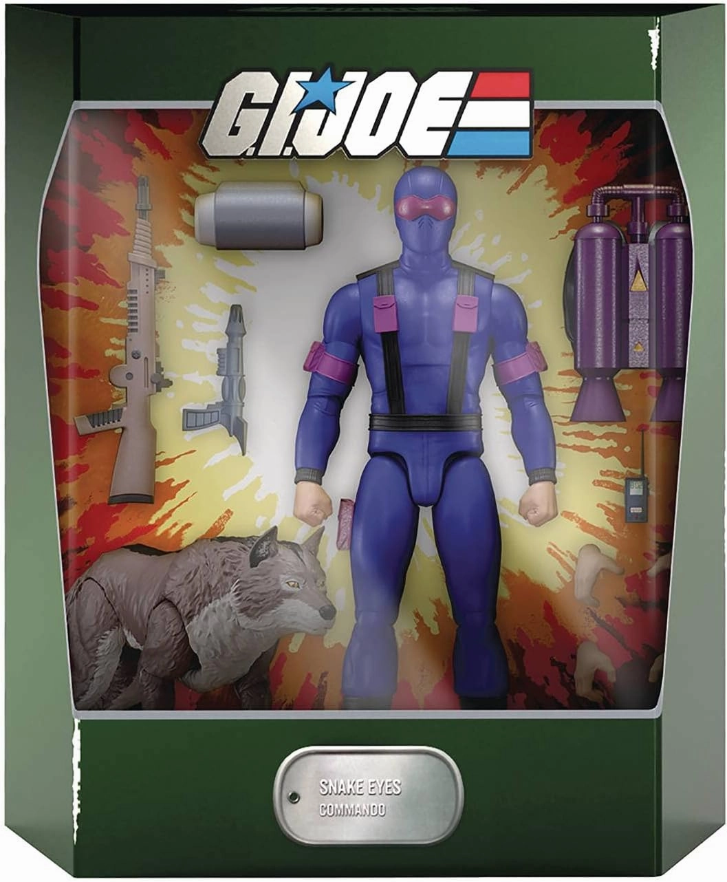 Super7 ULTIMATES! G.I. Joe Snake Eyes (Real American Hero) - 7" G.I. Joe Action Figure with Accessories Classic Cartoon Collectibles and Retro Toys