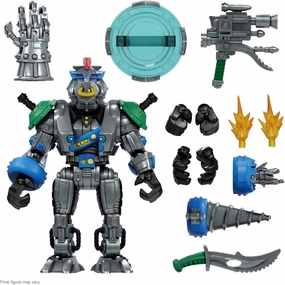 Super7 ULTIMATES! Teenage Mutant Ninja Turtles Robotic Bebop - 8" TMNT Action Figure with Accessories Classic Cartoon Collectibles