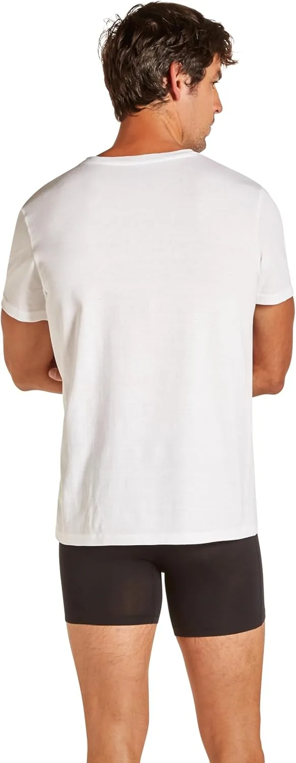 TAHARI Men's 4-Pack Cotton Stretch Crew Neck T-Shirt – Soft, Breathable & Flexible Fit Undershirt