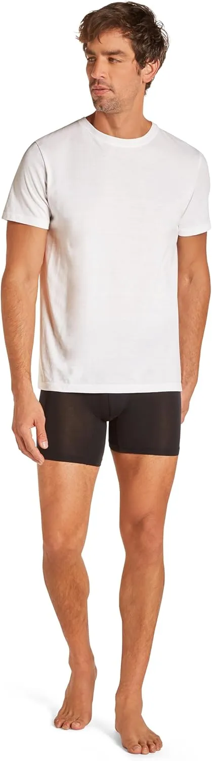 TAHARI Men's 4-Pack Cotton Stretch Crew Neck T-Shirt – Soft, Breathable & Flexible Fit Undershirt