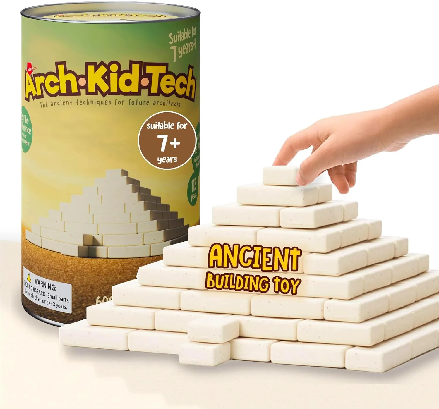 Taksa Toys Ancient Pyramid Egypt Stem Toys Educational Stackable Building Blocks Bricks for Kids Ages 7 8 9 10  Years Old, Creative Architectural Learning Games, Montessori Toys for Children, 122 Pcs