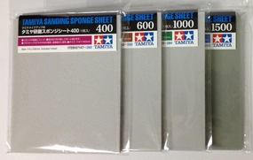 Tamiya Sanding Sponge Sheet 4-Type(#400,#600,#1000,#1500) Set