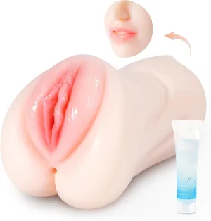 TANTALY 1.45LB 3 in 1 Male Masturbator, Pocket Pussy Sex Toys for Men with Sexy Mouth, Realistic Vagina and Tight Anus, Adult Sex Doll for Male Grace (Fair)