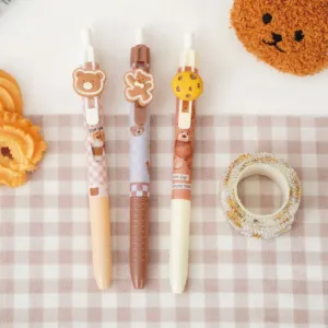 Teddy Keychain With  3pc Pen Set